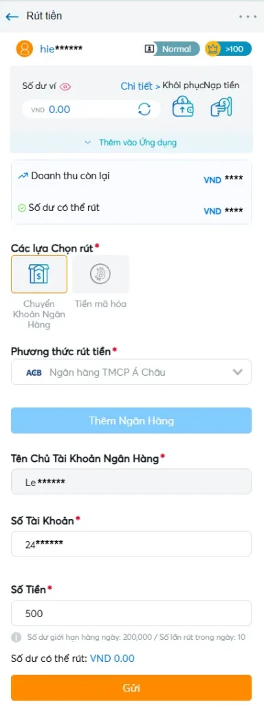 Rút tiền BK8 nhanh chóng và an toàn với 3 bước đơn giản